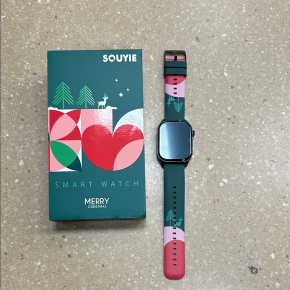 Smartwatch - Festive Green and Pink - Picture 1 of 4